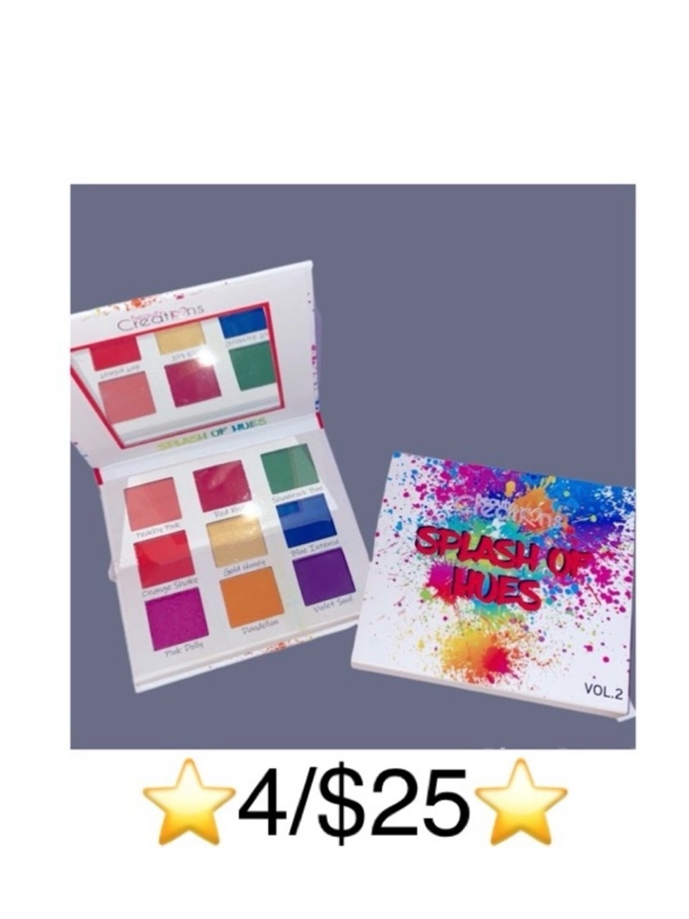 Beauty Creations Splash of Hues Vol.2~ 9 Bold+Vibrant Shades in Mirrored Palette